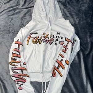 On fire cropped shirt